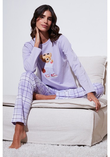 Lela Bayan Pijama Takımı 65723314 Lila LILA