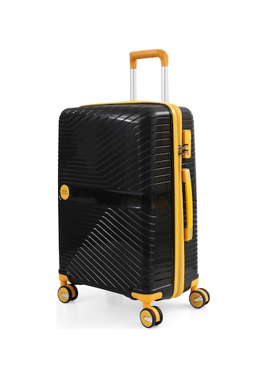 Ççs 5239 Polipropilen Orta Boy Valiz Siyah-sarı Siyah - Sarı