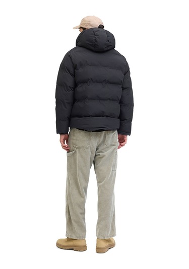 Jack & Jones Jjesoho Puffer Hood Sn Siyah Erkek Mont Siyah