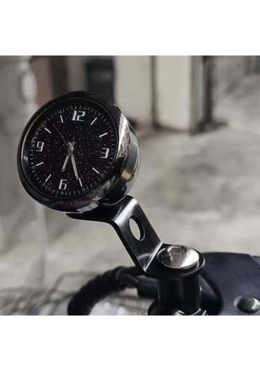 Artfulabode Suntek Siyah Motosiklet Kadranı Dijital Dekoratif Saat Ea Siyah