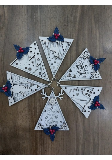 Lavanta Tasarım Yeni Yıl Süsü Ağaç Süsleri Çam Ağacı Beyaz