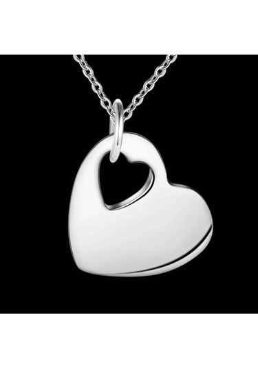 Eyelashes Silver 925 Ayar Gümüş Kalp Kolye