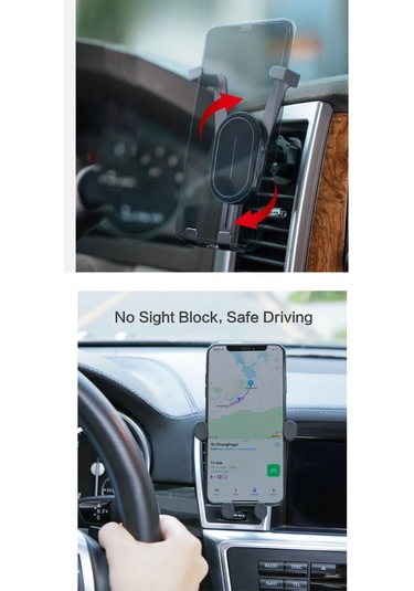Auris H9 Havalandırma Peteğine Giren Araç İçi Telefon Tutucu Izgaraya Akrobatik Oto Tutucu Akrobat S