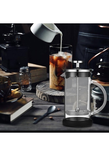 Suntek Fransız, Temizlenebilir Sürahi Piston Espresso , 304