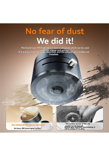 Pazly Manyetik Vakumlu Araç & Masa Telefon Tutucu - Katlanabilir, Taşınabilir, Siyah/beyaz/pembe, 5.9x5.9x4.3cm