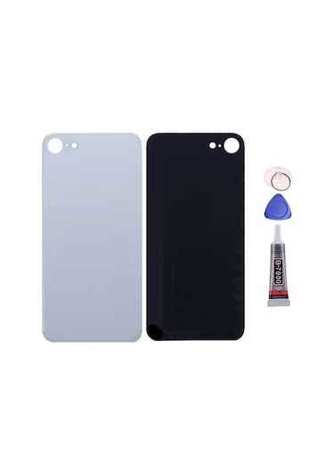Apple Uyumlu iPhone Se 2020 Beyaz Arka Kapak Batarya Kapağı Pil Kapağı Yapışkan Ve Sökme Aparatıyla Beraber Full Set Beyaz