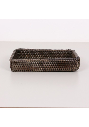 Laura 25x14x5 Cm Ceviz Rengi Rattan Saklama Düzenleme