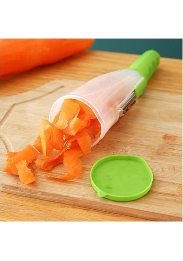 Açık Yeşil Yaratıcı Mutfak Aksesuarları Değişim Bıçakları Salatalık Havuç Patates Soyucu Konteyner İle Meyve Sebze Elma Manyok Açık Yeşil