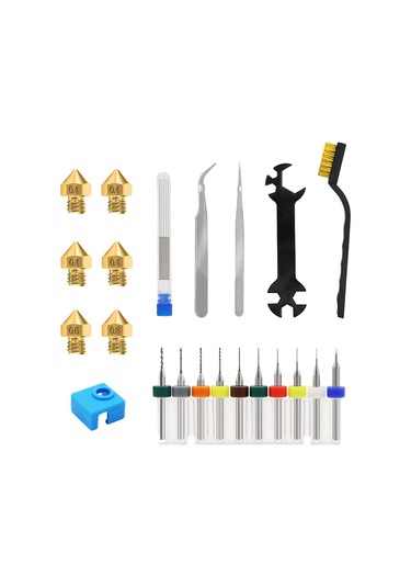 Sointeresting Mk8 3d Yazıcı Nozulları, Ender3 Nozul Temizleme Kitleri 3d Yazıcı Nozul Bakım Kiti 3d Yazıcı Araçları