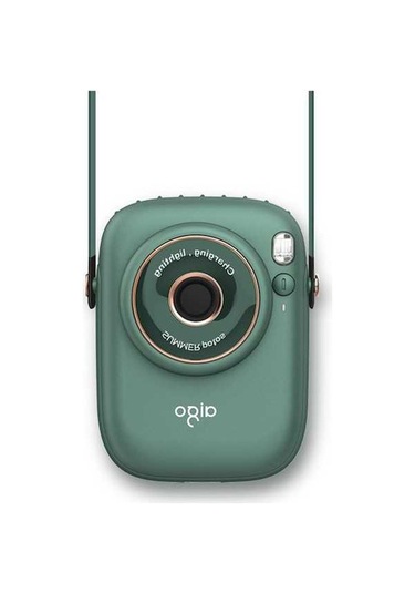 Didadodo Aigo Agf-05 Boyun Fanı - 3 Kademeli, 1800mah Pil, Led Işık Yeşil, Dokunmatik Kontrol Yeşil