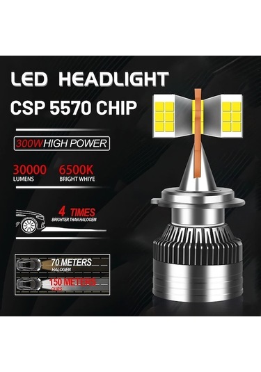 Flybuy 24v 300 Kafa Lambası Ampulleri, W H7 Led Araba Farlar, Canbus Otomatik Sis 12