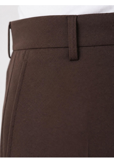 Classics Men Caserta Regular Fit Likralı Erkek Kumaş Pantolon - 7558 Kahverengi