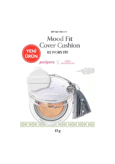 Perıpera Mood Fit Cover Cushion Spf50+ Pa++++ 02 Ivory Fit