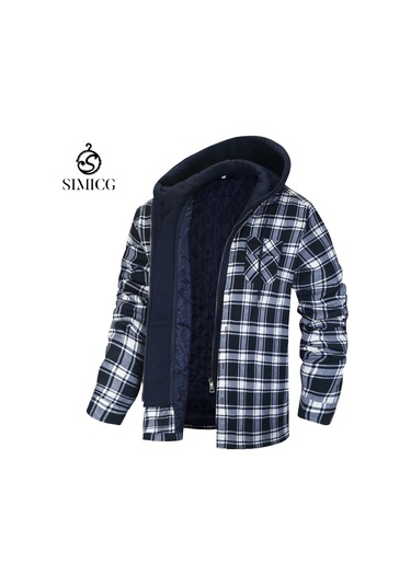 Her Renk Ve Her Beden Ekose Sahte İki Parçalı Avrupa Ve Amerikan Erkek Jiake Ceketi Siyah