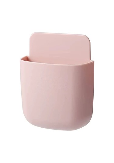 Goldenqian 1 Adet Duvara Monte Saklama Kutusu Cep Telefonu Tv Klima Uzaktan Kumanda Fişi Depolama Rafı Oturma Odası Saklama Kutusu Toptan Pink Pink