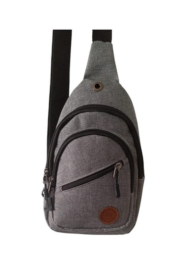 Çapraz Askılı Göğüs Ve Sırt Çantası, Body Bag Omuz Çantası Gri