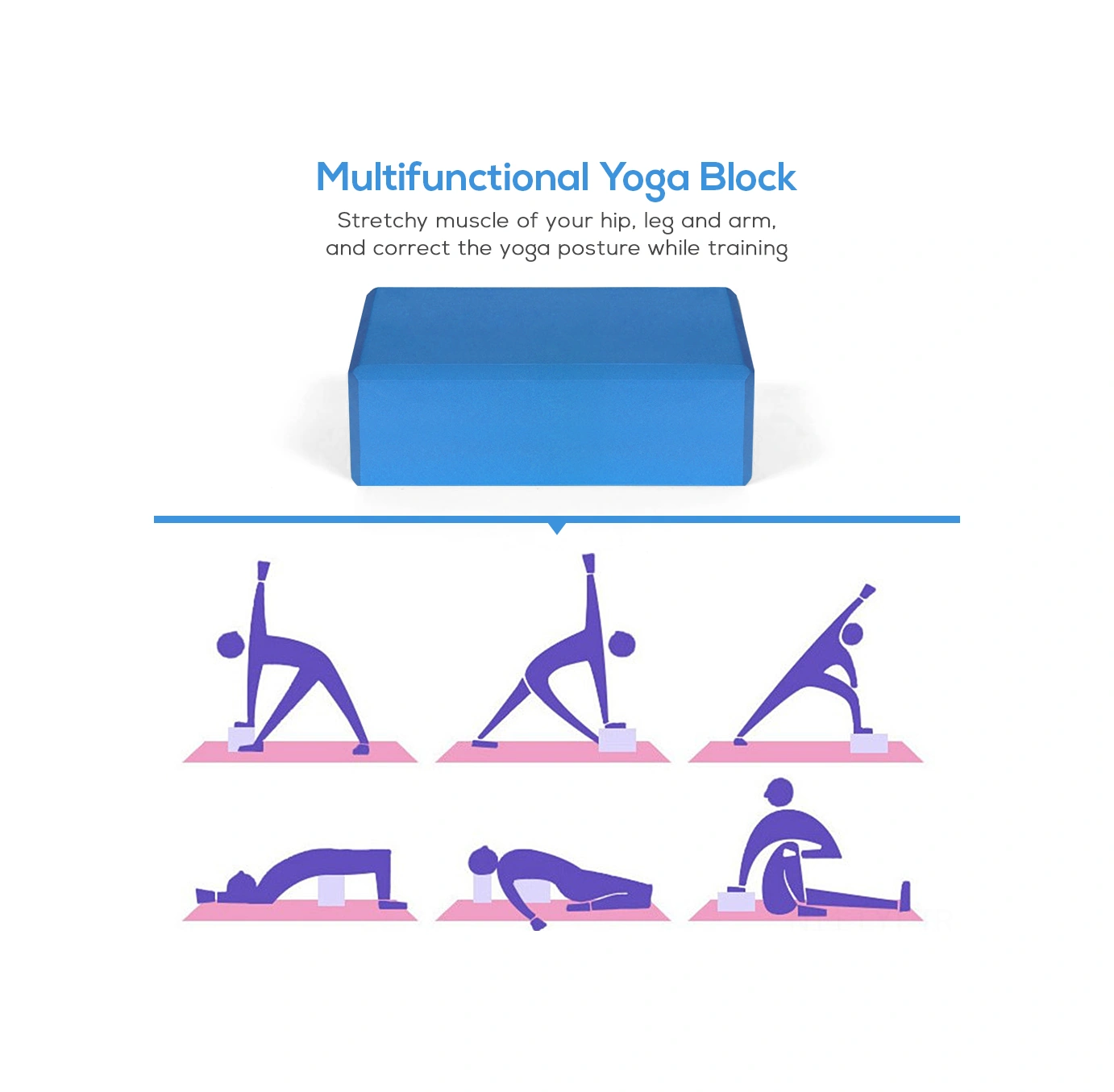 Youtek Stabilite Ve Dengede Yardımcı Eva Yoğunluklu Antrenman Bloku - Mavi, 1 Adet Mavi