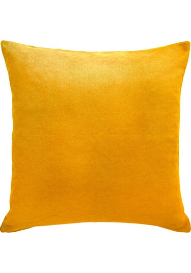 Kadife Serisi Koyu Sarı Kırlent, Yastık Kılıfı En: 50 Boy: 30 Koyu Sarı