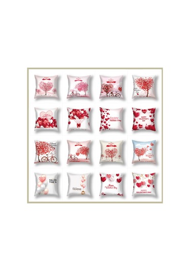 Yeni Sade Tarzda Baskılı Yastık Kılıfı No.30 Ekru