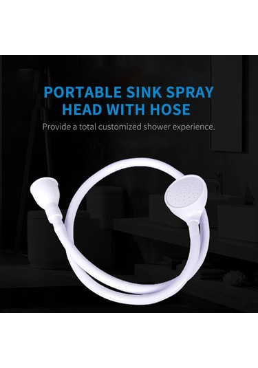 Teltree Beyaz El Tipi Duş Başlığı 1m Hortumlu - Bebek, Yaşlı, Evcil Hayvan Yıkama, Kolay Kurulum, Geniş Kullanim Alanı Diğer