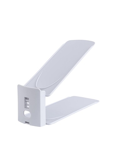 Kosona Ev İçi Plastik Ayaklık Organizörü, Uzun Ömürlü, Yer Tasarruflu, Yüksek Dayanıklı, Kaymazsız, Ayarlanabilir Yükseklikli Çift Ayaklık Tutucu Gri