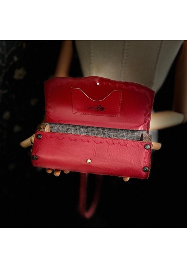 Hakiki Deri, El Yapımı Bayan Çanta, Bayan Cüzdan Larissa V13 Ekru