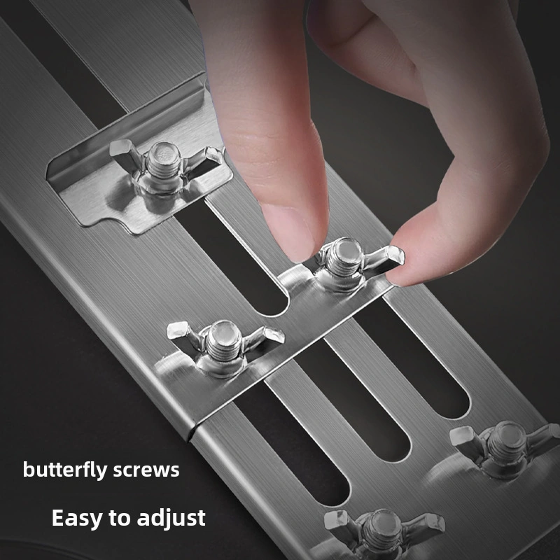 Mufunye Stainless Steel Sıvı Tabanlı Uyumlu Bıçak Taslağı - Genişletilebilir, Kaymazsız, Kolay Kurulum, Çarpma Emici Mutfak Aleti