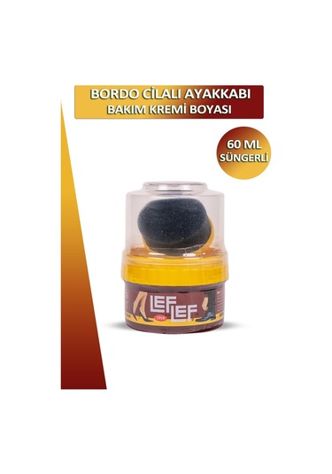 Nuri Leflef Cilalı Ayakkabı Bakım Kremi Boyası Süngerli 60 Ml 001