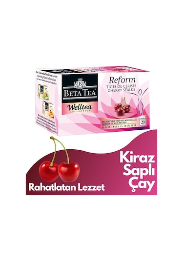 Beta Tea Kiraz Saplı Poşet Çay Welltea Reform Collection 20x1,8 Gram