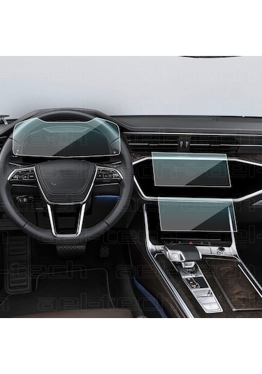 Audi A6 Dijital Gösterge Ve Navigasyon Uyumlu Nano Ekran Koruyucu 3lü Set