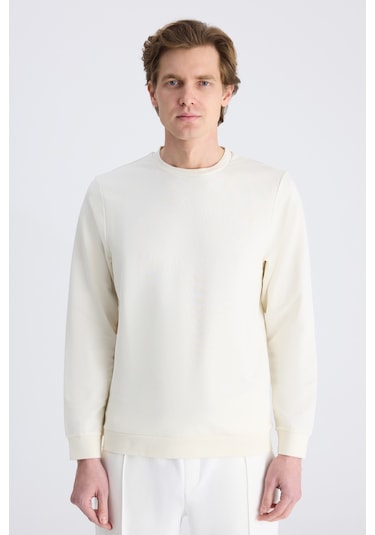 D'S Damat Ds Damat Regular Fit Ekru Düz Pamuklu Sweatshirt 5hce247021053 Çok Renkli