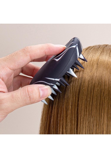 Suntek Saç Derisi Masaj Aleti Yıkama Bakım Fırçası Ev Banyo Siyah