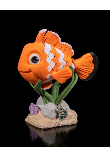 Hareketli Palyaço Balığı Ve Standı 10x7cm