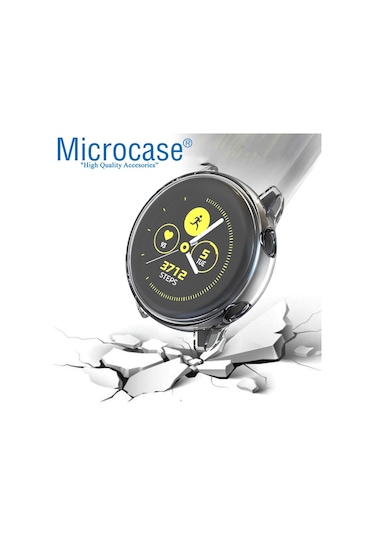Samsung Uyumlu Watch Active 2 44 Mm Önü Kapalı Silikon Kılıf - Şeffaf