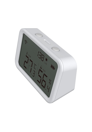 Neo Nas-th02b Çok İşlevli Sensör Tuya Zigbee Işık Yoğunluğu Algılamalı Akıllı Sıcaklık Ve Nem Dedektörü