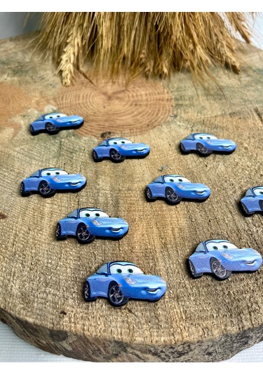 Mr. Home Ahşap Uv Baskılı Arabalı Figür-uv Baskılı Magnet Figür