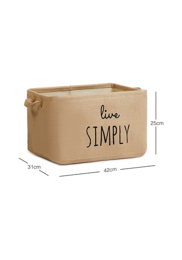 Ocean Home Textile Live Simply Jüt Sepet 42 x 31 x 25 cm
