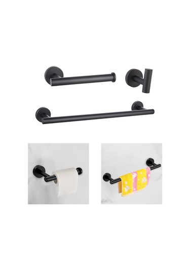 Suntek 3 Parça Banyo Donanım Aksesuar Seti Havlu Askısı 16