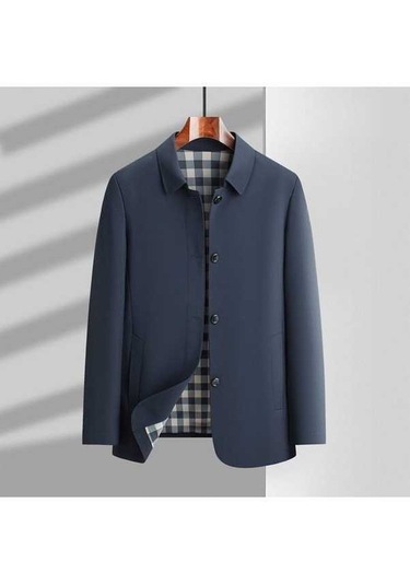 Yingfu Erkek İş Günlük Ceketleri Mavi Lacivert Lacivert