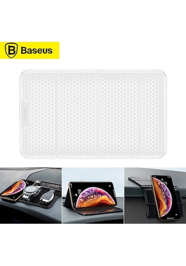 Ulzyvf Baseus Çok Amaçlı Araç Telefon Tutucu - Yıkanabilir Nano Kauçuk Ped, Duvar/masa Yapışkanı Şeffaf Şeffaf