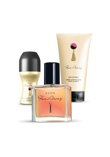 Avon Far Away Kadın Parfüm EDP 30 ML + Roll-On Deodorant 50 ML + Vücut Losyonu 150 ML