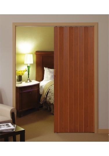 Katlanır Kapı Meşe 82x203 Cm Alan Tasarruflu Akordiyon Kapı Şık, Dayanıklı Ve Kolay Montaj