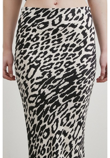 Desenli Maxi Verev Etek Ekru Ekru