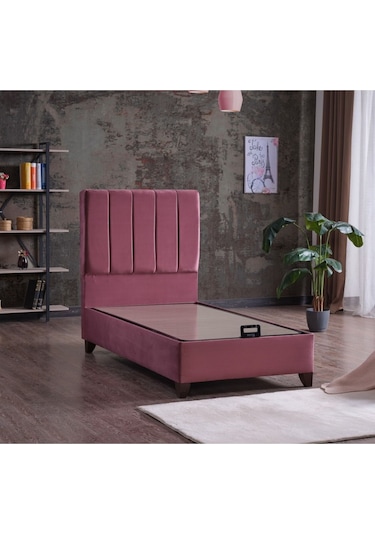 Rosalinda Tek Kişilik Baza + Başlık + Yatak Set 3 Lü Set Pembe