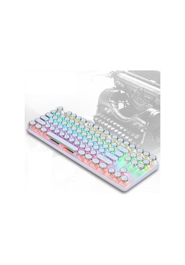 87 Tuşlu Daktilo Tarzı Blue Switch Mekanik Klavye