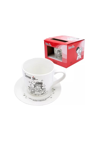 Nd Plej Love İs Çay Takımı, Buluşma Zamanı, 360 Ml Fincan, Fincan Tabağı 220519807 Kırmızı