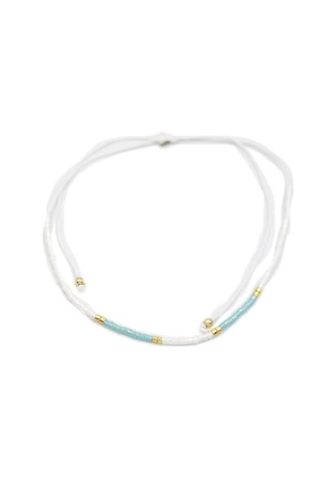 Kum Boncuk Halhal - Beyaz Çok Renkli