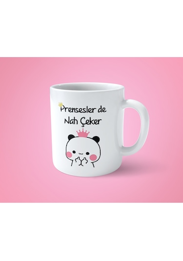 Prensesler De Nah Çeker Espirili Baskılı Kupa Bardak