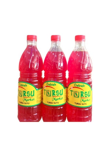Turşu Market Acılı Doğal Günlük Turşu Suyu 3 x 1 L
