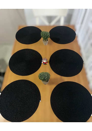 Kordon İpten Siyah 6lı Supla Takımı Siyah